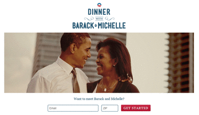 Barack Obama e Michelle Obama em restaurante